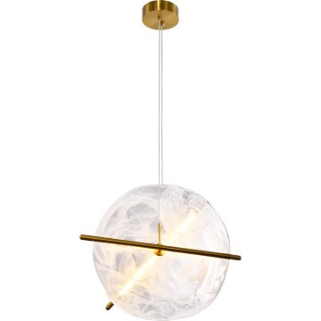 Suspension LED sur câble RELAX LED/15W/230V doré/blanc