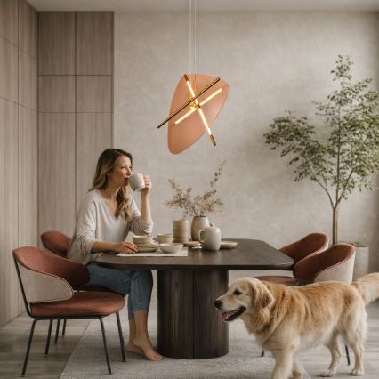 Suspension LED sur câble RELAX LED/15W/230V doré/brun fumé
