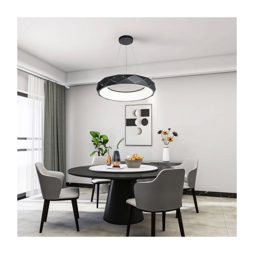 Suspension LED sur câble REUS LED/36W/230V 4000K Ø 61 cm noire