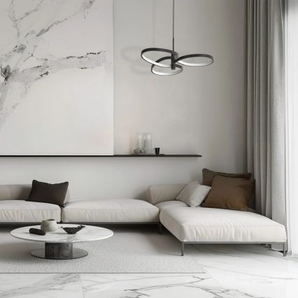 Suspension LED sur câble RIBBON LED/25W/230V 4000K noir