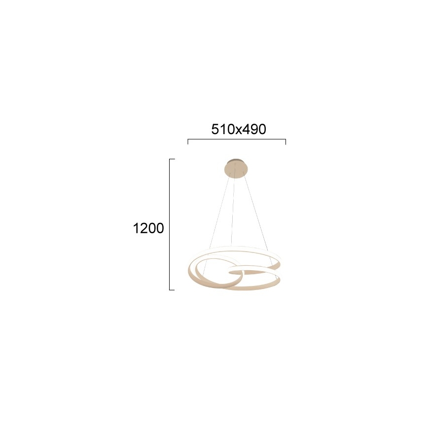 Suspension LED sur câble RIBBON LED/42W/230V beige