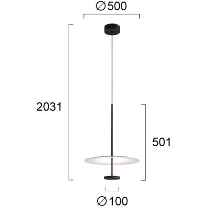 Suspension LED sur câble ROSS LED/13W/230V noir/blanc
