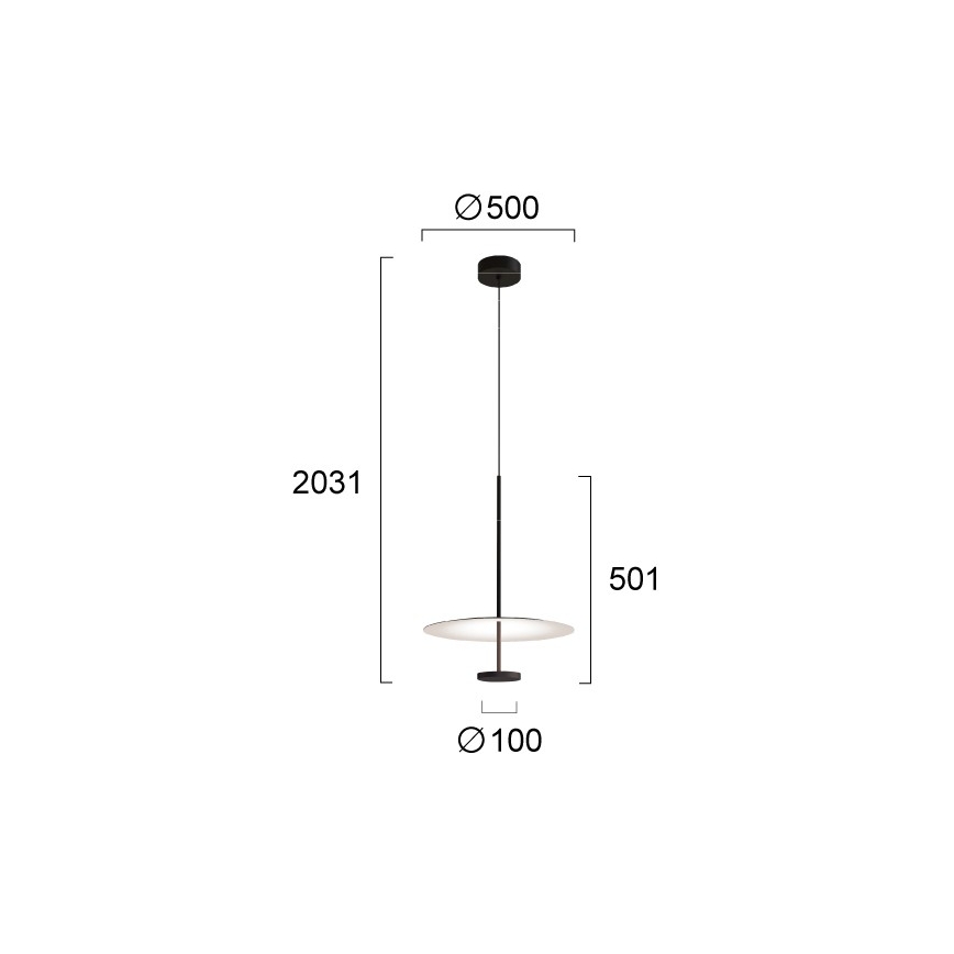 Suspension LED sur câble ROSS LED/13W/230V noir/blanc