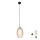 Suspension LED sur câble SEBO 1xE27/15W/230V noir/beige fumé