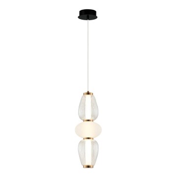Suspension LED sur câble SHINY LED/17W/230V blanc/or