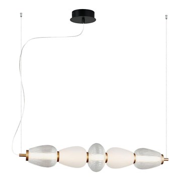 Suspension LED sur câble SHINY LED/23W/230V blanc/doré
