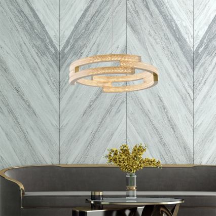 Suspension LED sur câble TARJA LED/36W/230V 3000/4000/6000K Ø 60 cm dorée