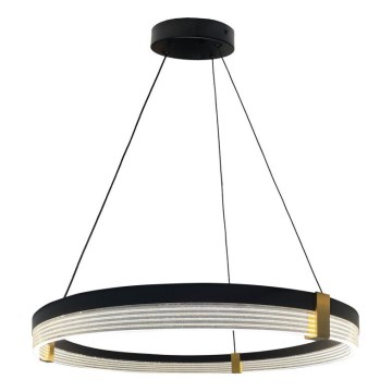 Suspension LED sur câble TRIANGLE LED/40W/230V 3000/4000/6000K Ø 60 cm noire