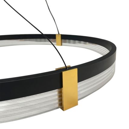 Suspension LED sur câble TRIANGLE LED/40W/230V 3000/4000/6000K Ø 60 cm noire
