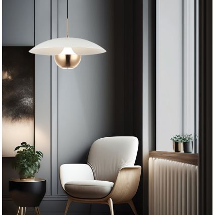 Suspension LED sur câble VALIA LED/9W/230V blanc/doré
