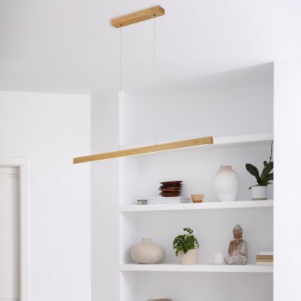 Suspension LED sur câble VERDE LED/18W/230V 3000K 106 cm chêne