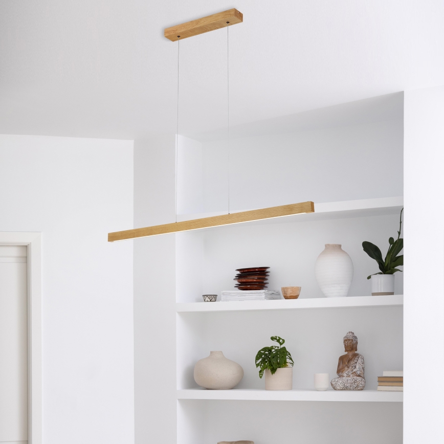 Suspension LED sur câble VERDE LED/18W/230V 3000K 106 cm chêne