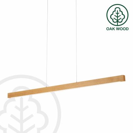 Suspension LED sur câble VERDE LED/18W/230V 3000K 106 cm chêne