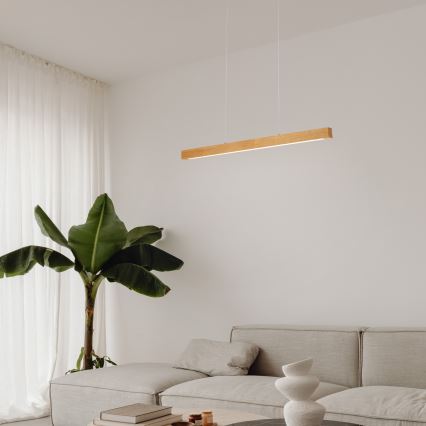 Suspension LED sur câble VERDE LED/18W/230V 3000K 76 cm chêne