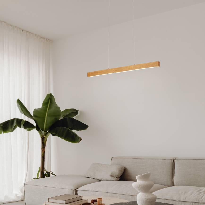 Suspension LED sur câble VERDE LED/18W/230V 3000K 76 cm chêne