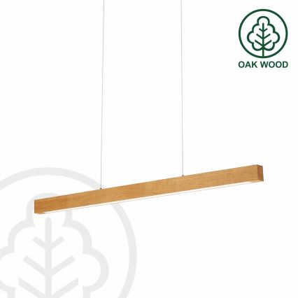 Suspension LED sur câble VERDE LED/18W/230V 3000K 76 cm chêne