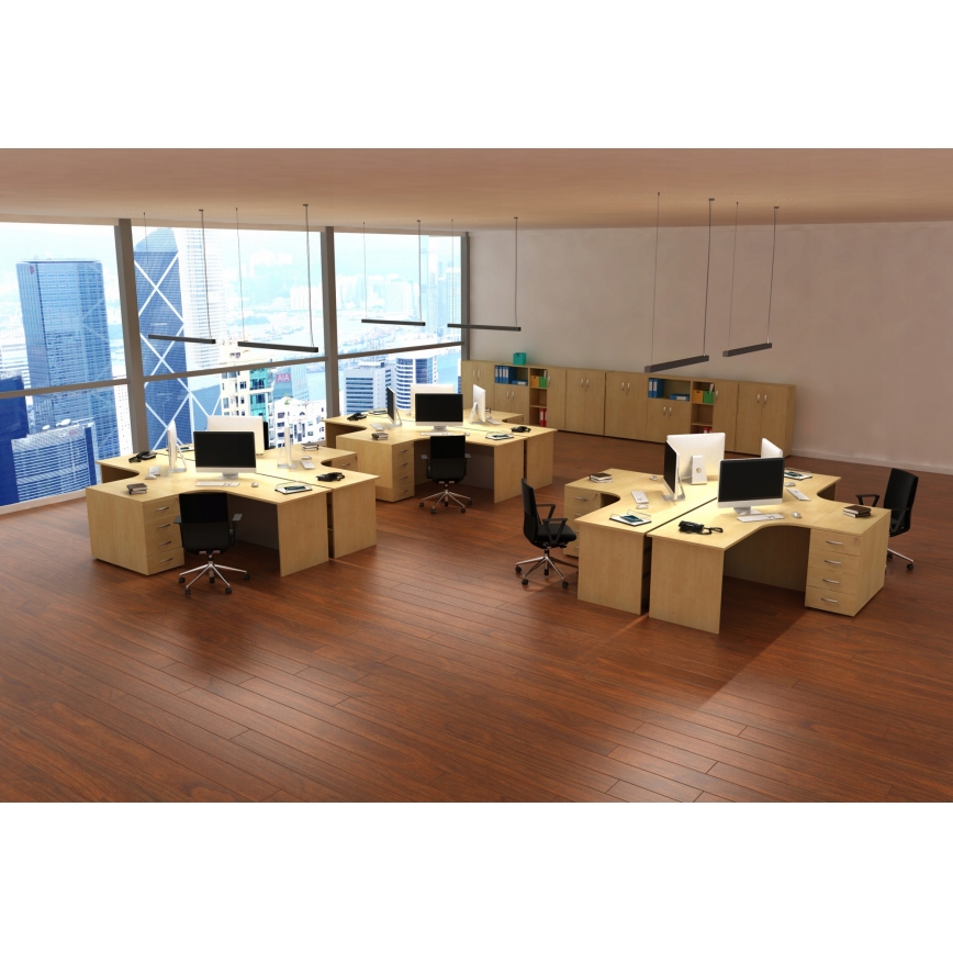 Suspension LED sur câble / version plafonnier / 44W / 230V 4000K 120 cm noire