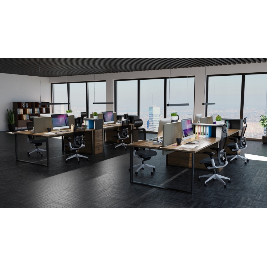 Suspension LED sur câble / version plafonnier / 44W / 230V 4000K 120 cm noire