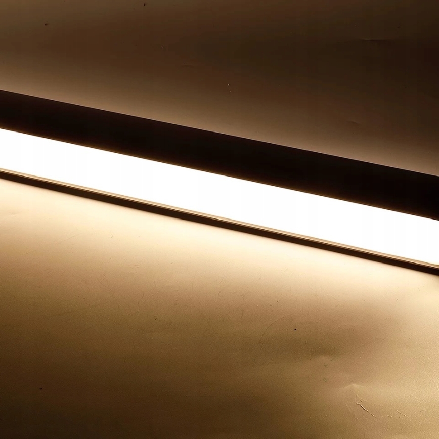 Suspension LED sur câble / version plafonnier / 44W / 230V 4000K 120 cm noire