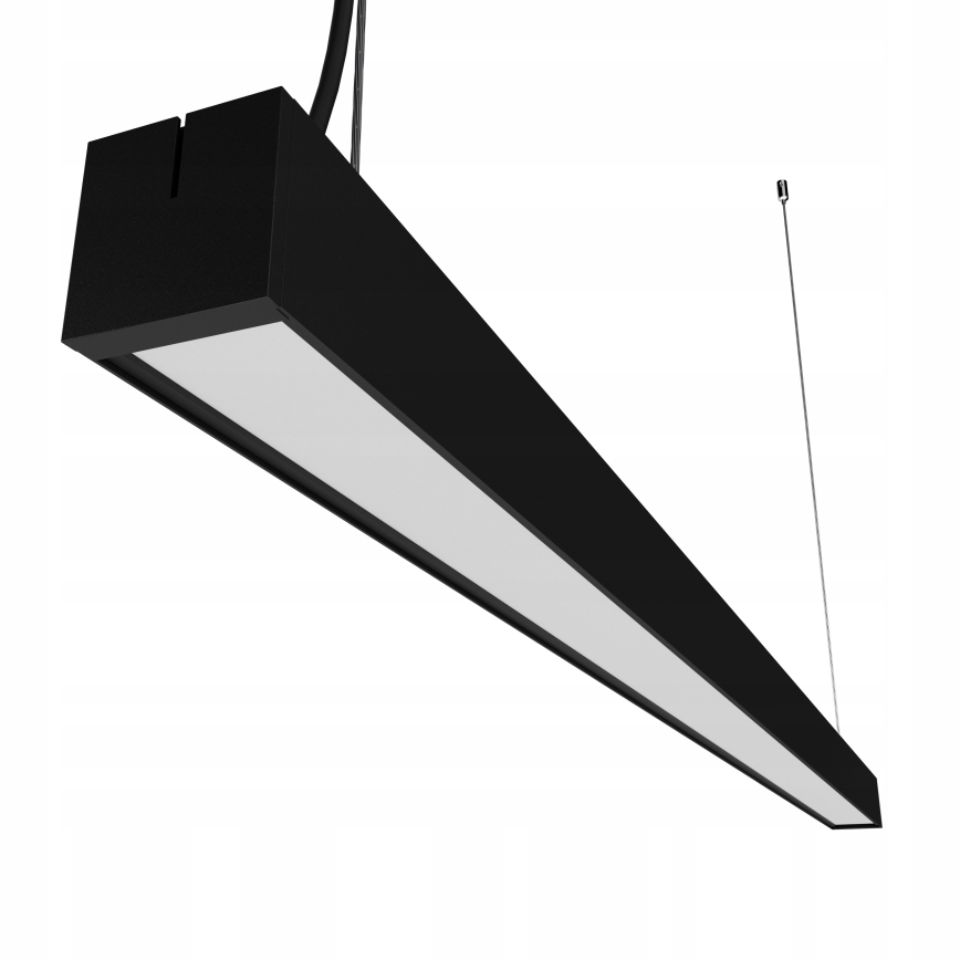 Suspension LED sur câble / version plafonnier / 44W / 230V 4000K 120 cm noire