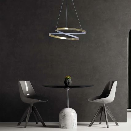 Suspension LED sur câble ZEFIRA LED/40W/230V 4000K Ø 50 cm dorée