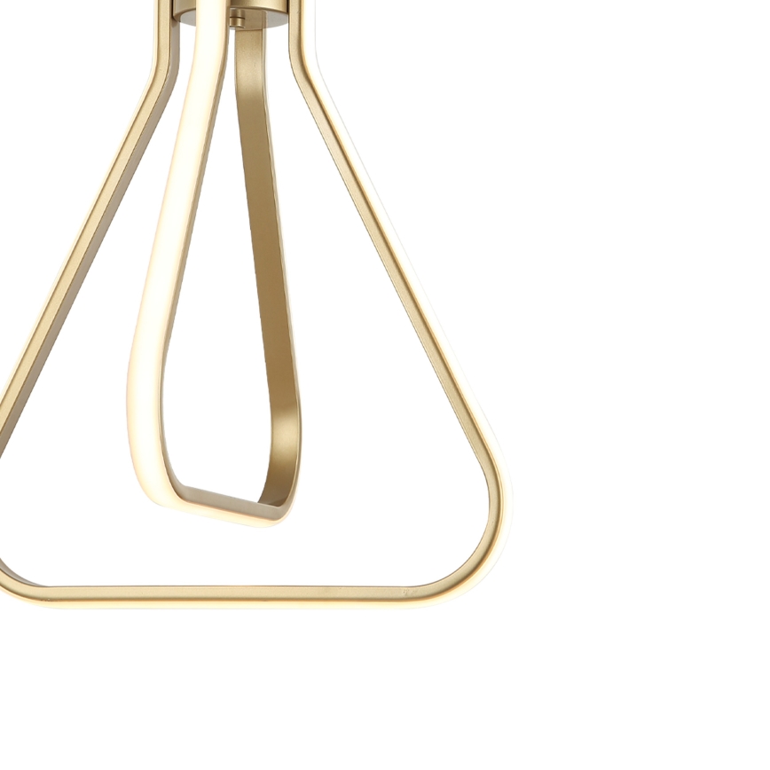 Suspension LED sur câble ZING LED/19W/230V dorée