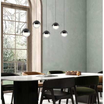 Suspension LED sur câble ZIREA, 30W, 230V, noire