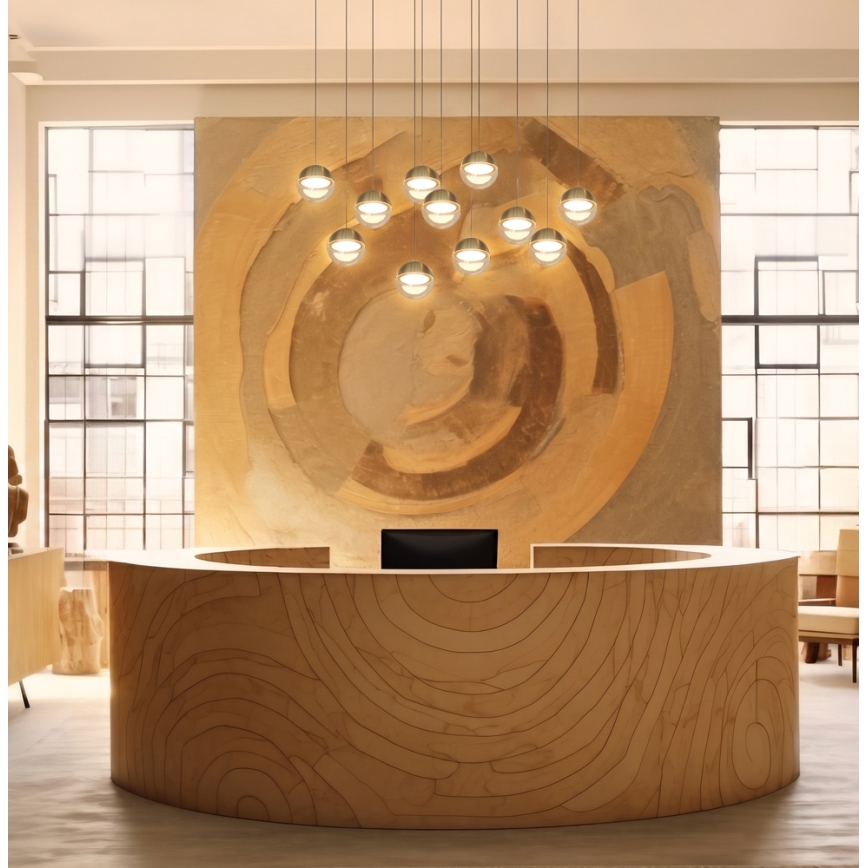 Suspension LED sur câble ZIREA LED/7W/230V dorée