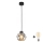 Suspension LED sur câble ZULIA 1xE27/15W/230V noir/noir fumé