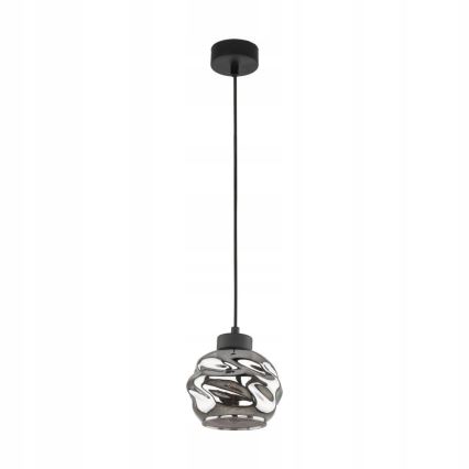 Suspension LED sur câble ZULIA 1xE27/15W/230V noir/noir fumé