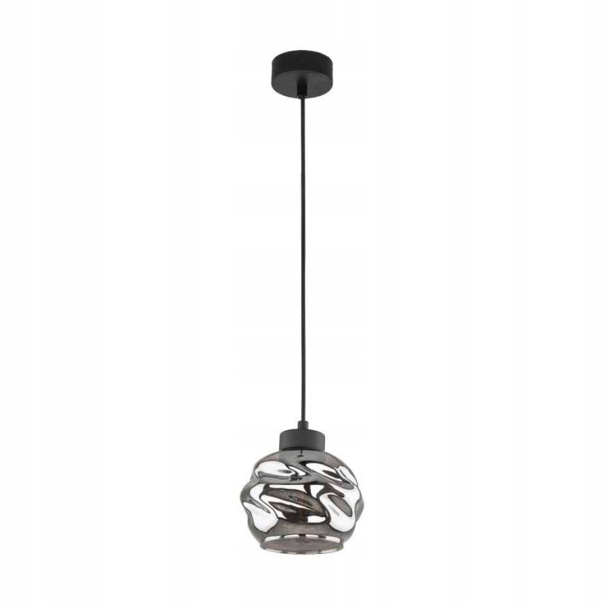 Suspension LED sur câble ZULIA 1xE27/15W/230V noir/noir fumé