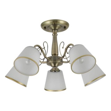Suspension LOSANNA 5xE14/40W/230V en laiton