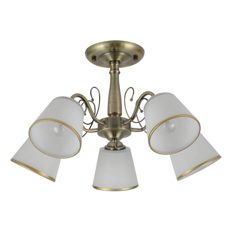 Suspension LOSANNA 5xE14/40W/230V en laiton