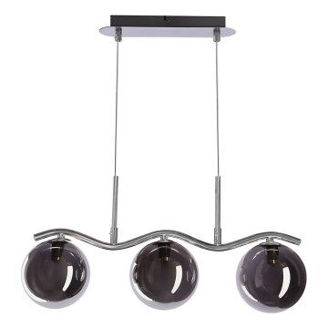 Suspension LUMOS 3xG9/20W/230V noir fumé