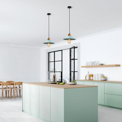 Suspension MANAVGAT 1xE27/40W/230V bleue/marron