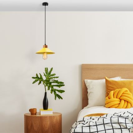 Suspension MANAVGAT 1xE27/40W/230V jaune/marron