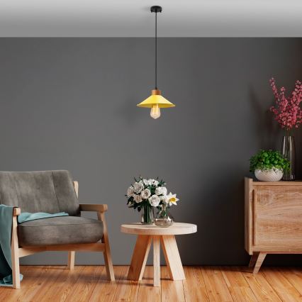 Suspension MANAVGAT 1xE27/40W/230V jaune/marron