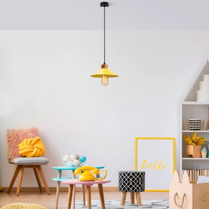 Suspension MANAVGAT 1xE27/40W/230V jaune/marron