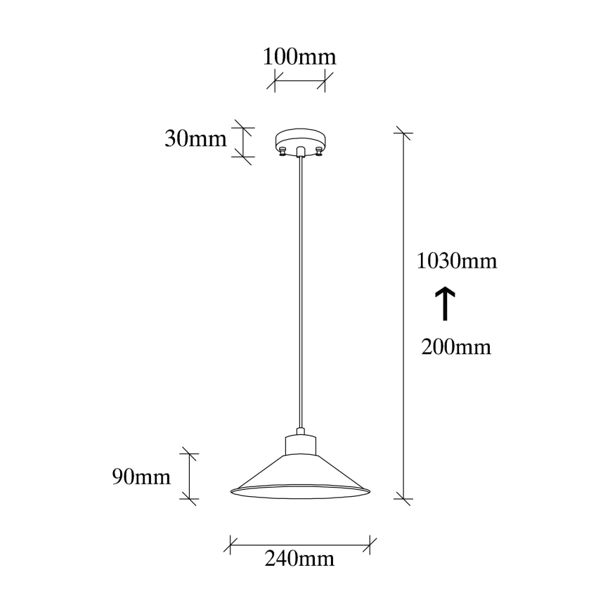 Suspension MANAVGAT 1xE27/40W/230V jaune/marron