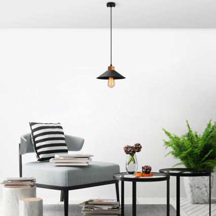 Suspension MANAVGAT 1xE27/40W/230V noir/marron