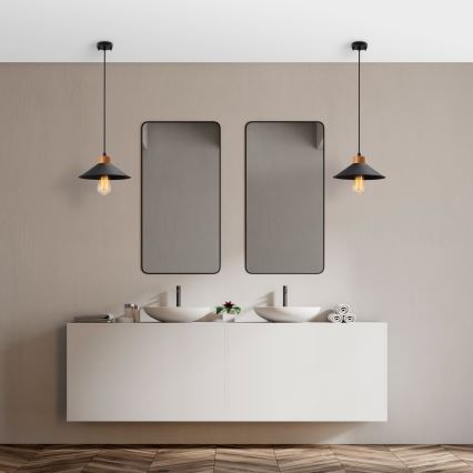 Suspension MANAVGAT 1xE27/40W/230V noir/marron