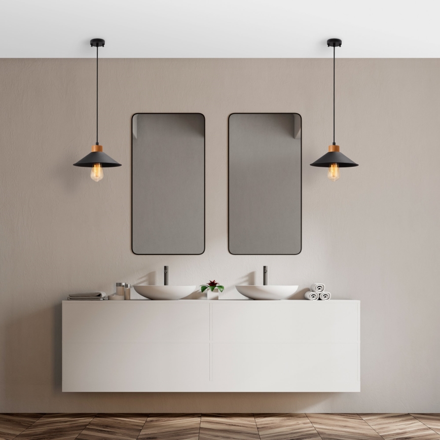 Suspension MANAVGAT 1xE27/40W/230V noir/marron