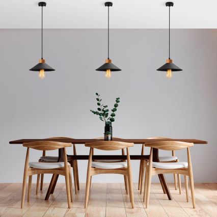 Suspension MANAVGAT 1xE27/40W/230V noir/marron