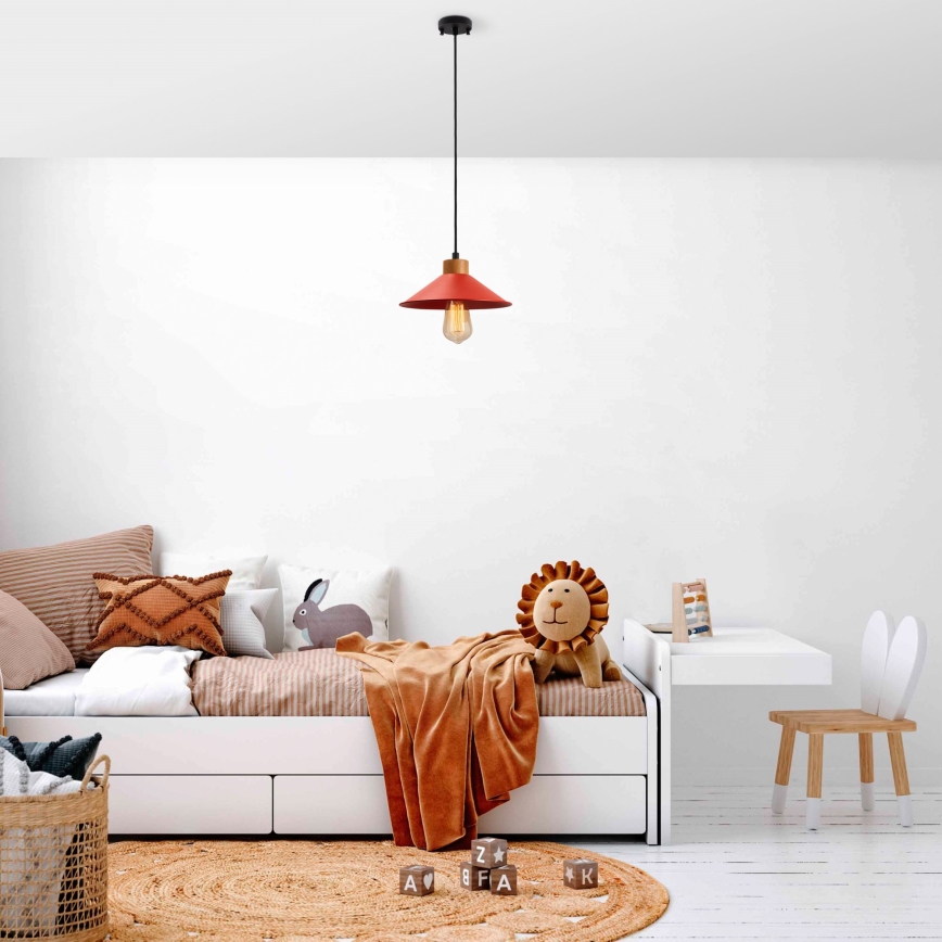 Suspension MANAVGAT 1xE27/40W/230V rouge/marron