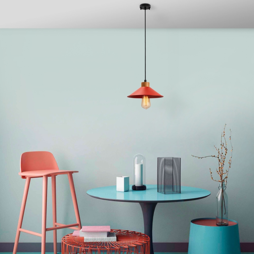 Suspension MANAVGAT 1xE27/40W/230V rouge/marron