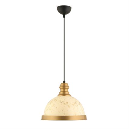 Suspension MONZA 1xE27/40W/230V diamètre 29 cm crème/bronze