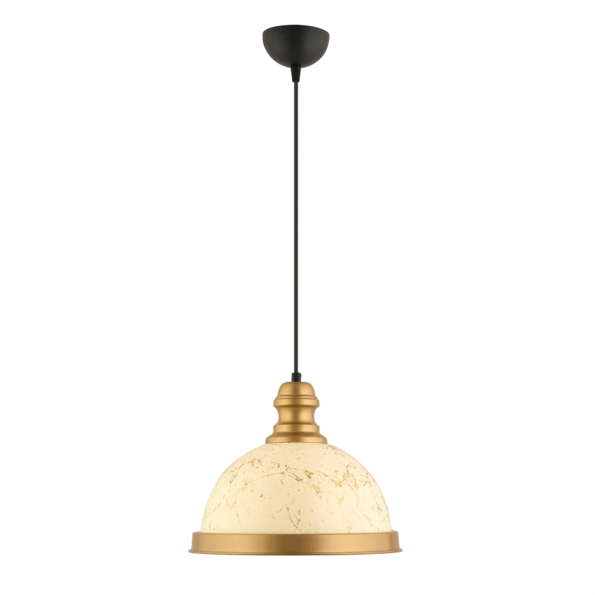 Suspension MONZA 1xE27/40W/230V diamètre 29 cm crème/bronze