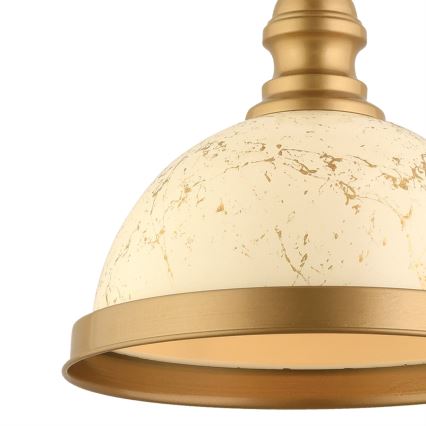 Suspension MONZA 1xE27/40W/230V diamètre 29 cm crème/bronze