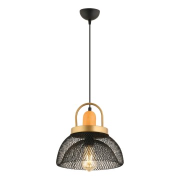 Suspension MONZA 1xE27/40W/230V, diamètre 29 cm, noir/or