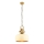 Suspension MONZA 1xE27/40W/230V, diamètre 30 cm, crème/bronze